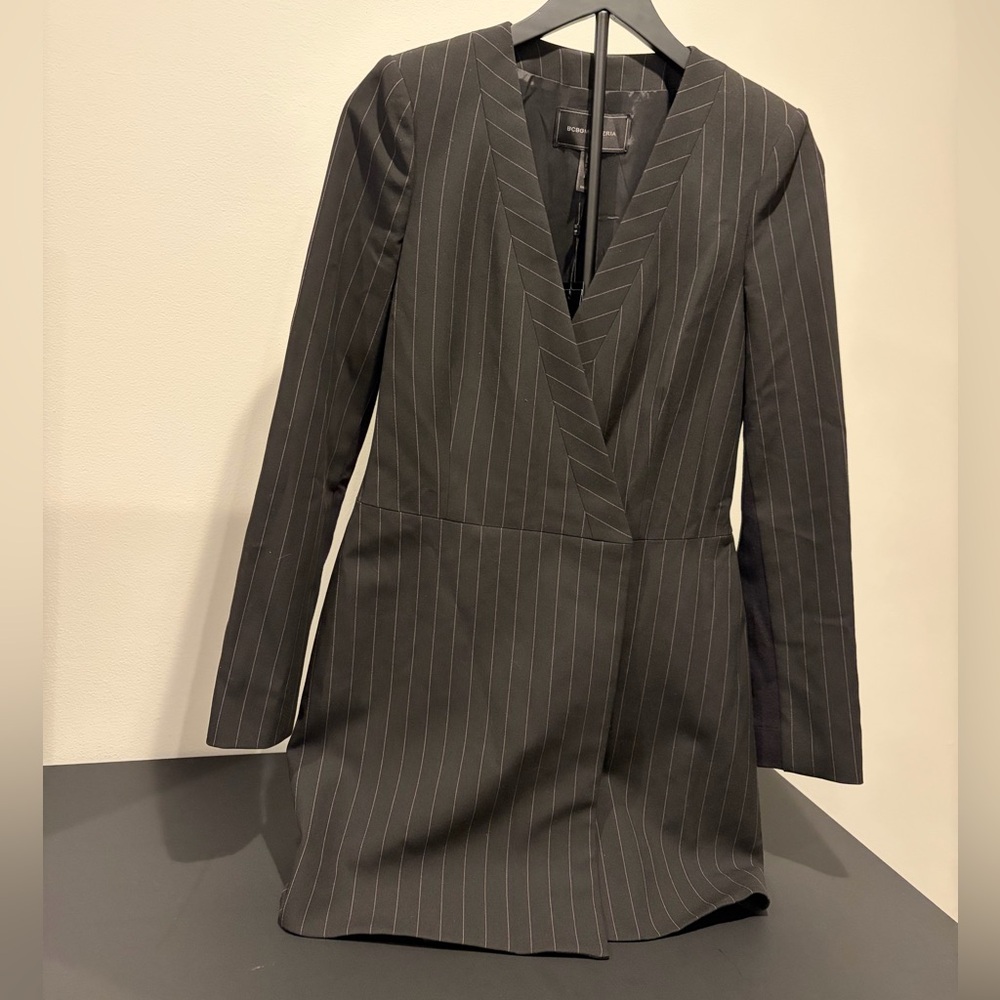 BCBGMaxAzria Black Pinstripe Blazer